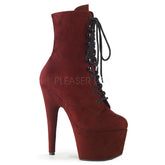 7" Heel ADORE-1020FS Burgundy Suede